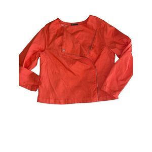 DG2 1X Orange‎ Denim Spandex Biker Style Zip Jacket